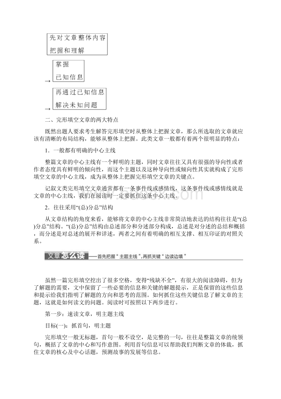 江苏专版高考英语二轮复习专题二完形填空讲义.docx_第3页