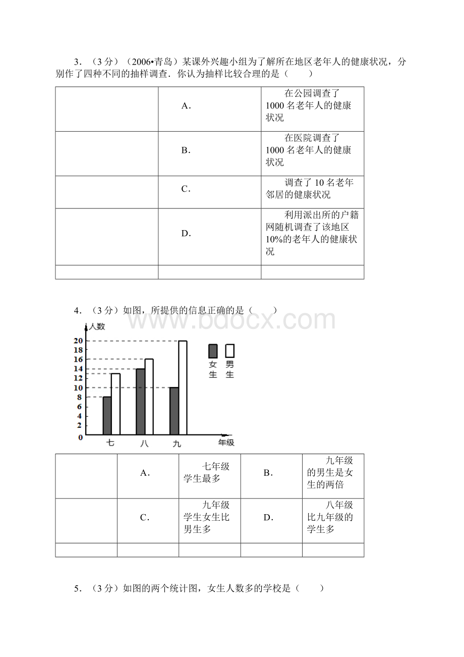 八年级下册第7章 数据的收集整理描述单元测试题及答案解析苏教版.docx_第2页