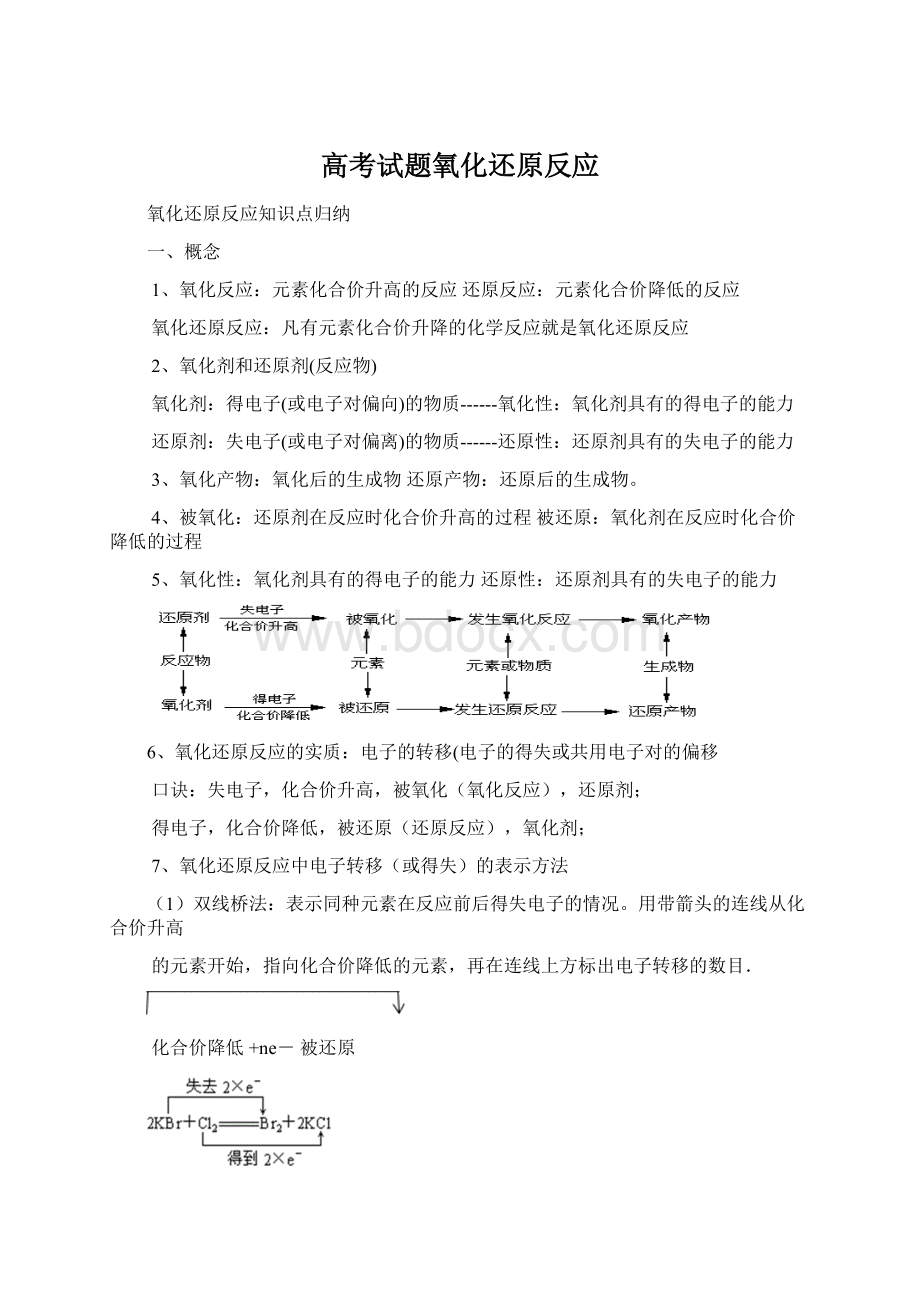 高考试题氧化还原反应Word文件下载.docx_第1页