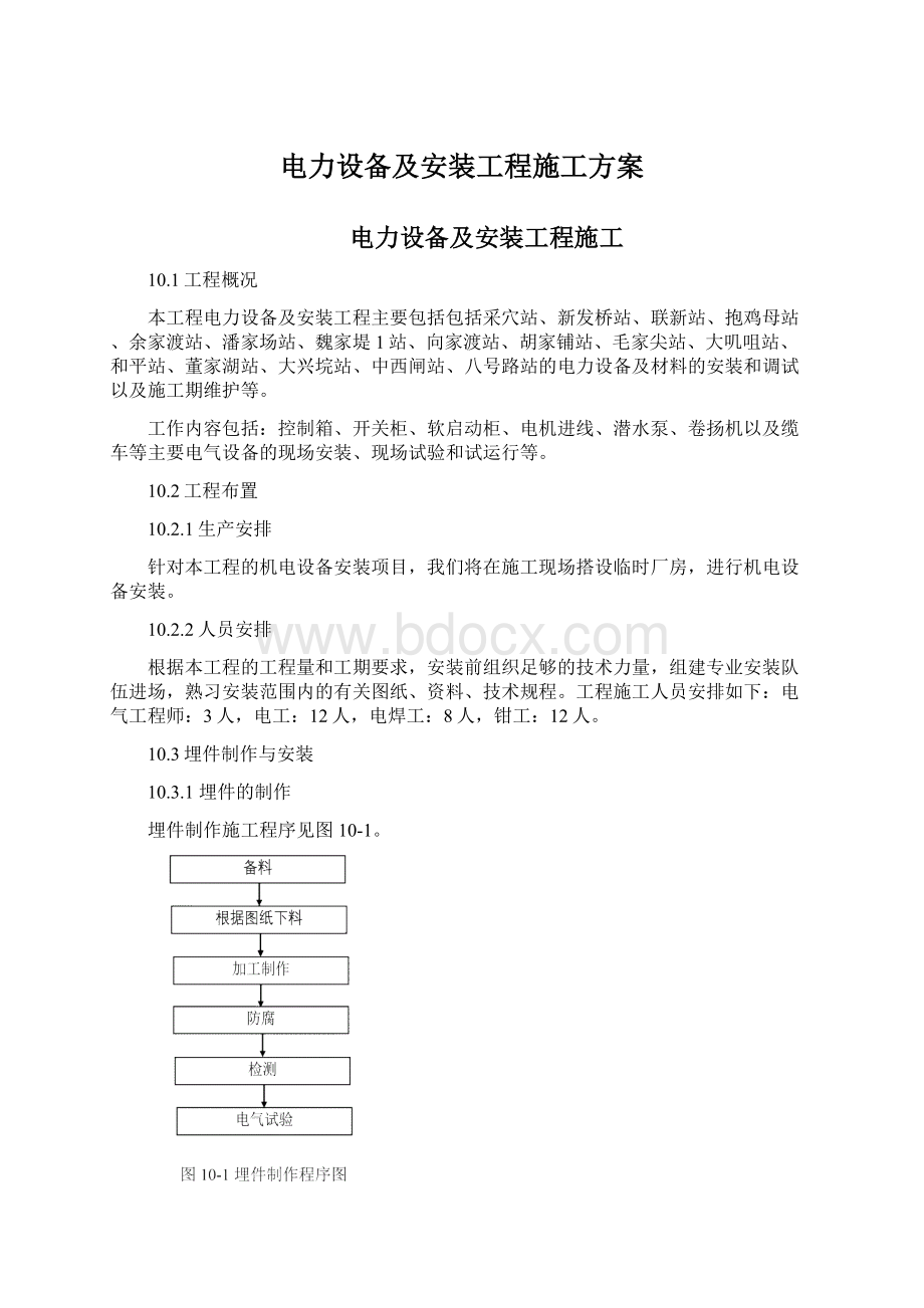 电力设备及安装工程施工方案.docx