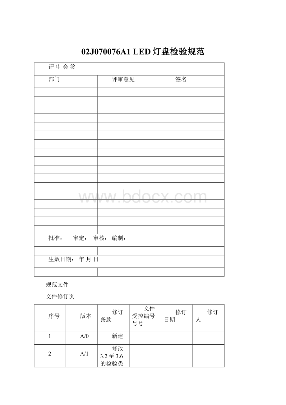 02J070076A1 LED灯盘检验规范.docx_第1页