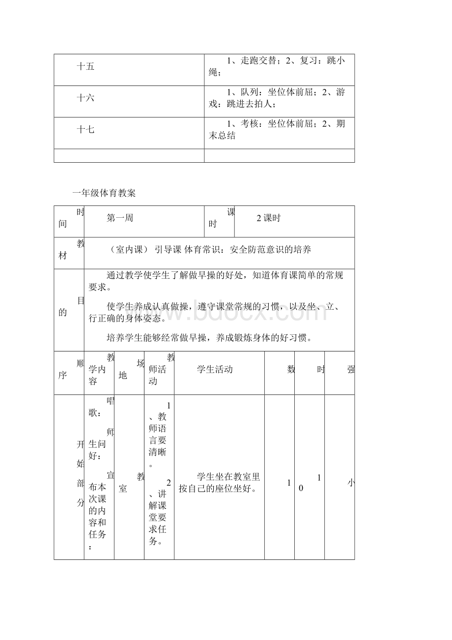 小学一年级体育教案第二学期 1.docx_第2页