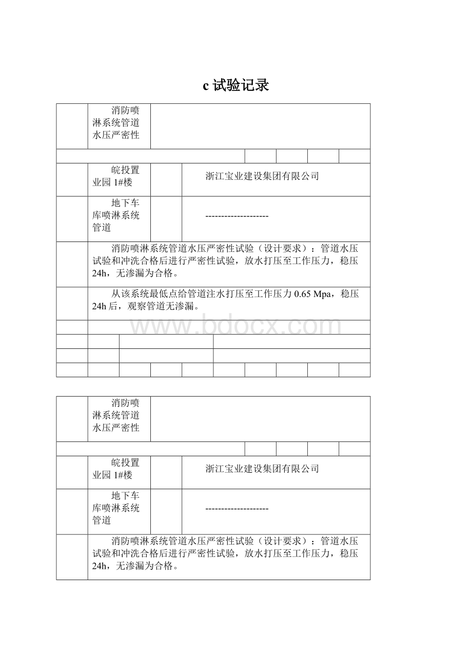 c试验记录Word格式.docx