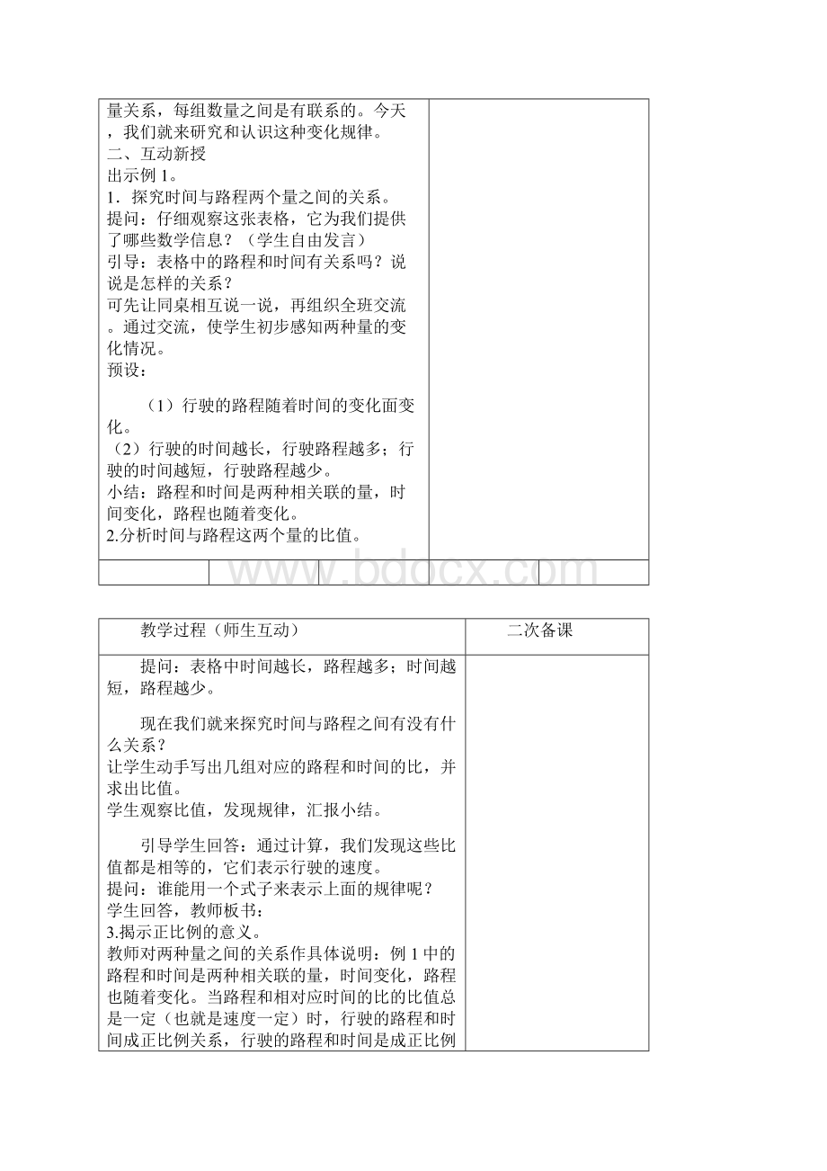 新苏教版六年级下册数学第六单元正比例和反比例教案.docx_第2页