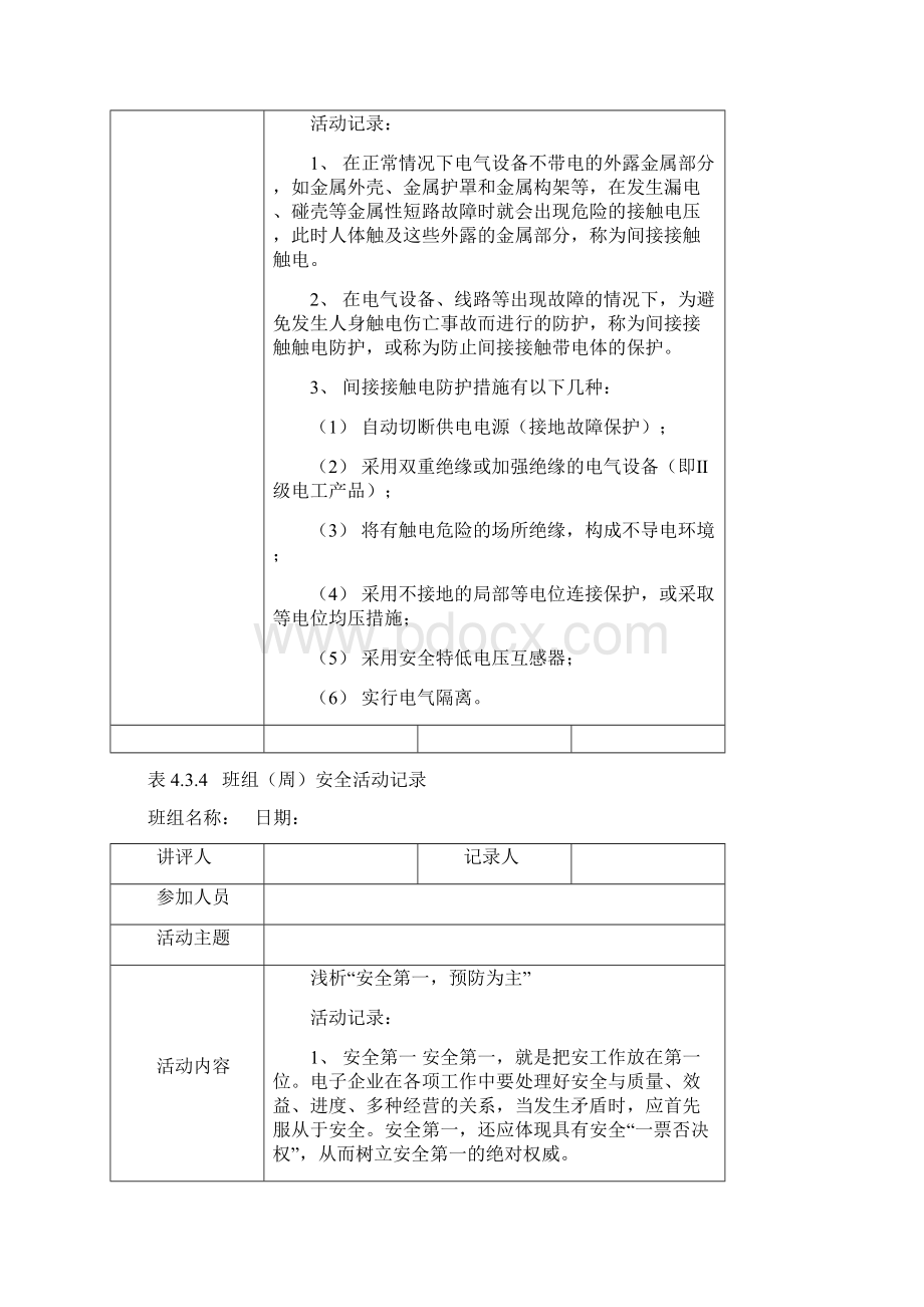 班组周安全活动记录Word下载.docx_第2页