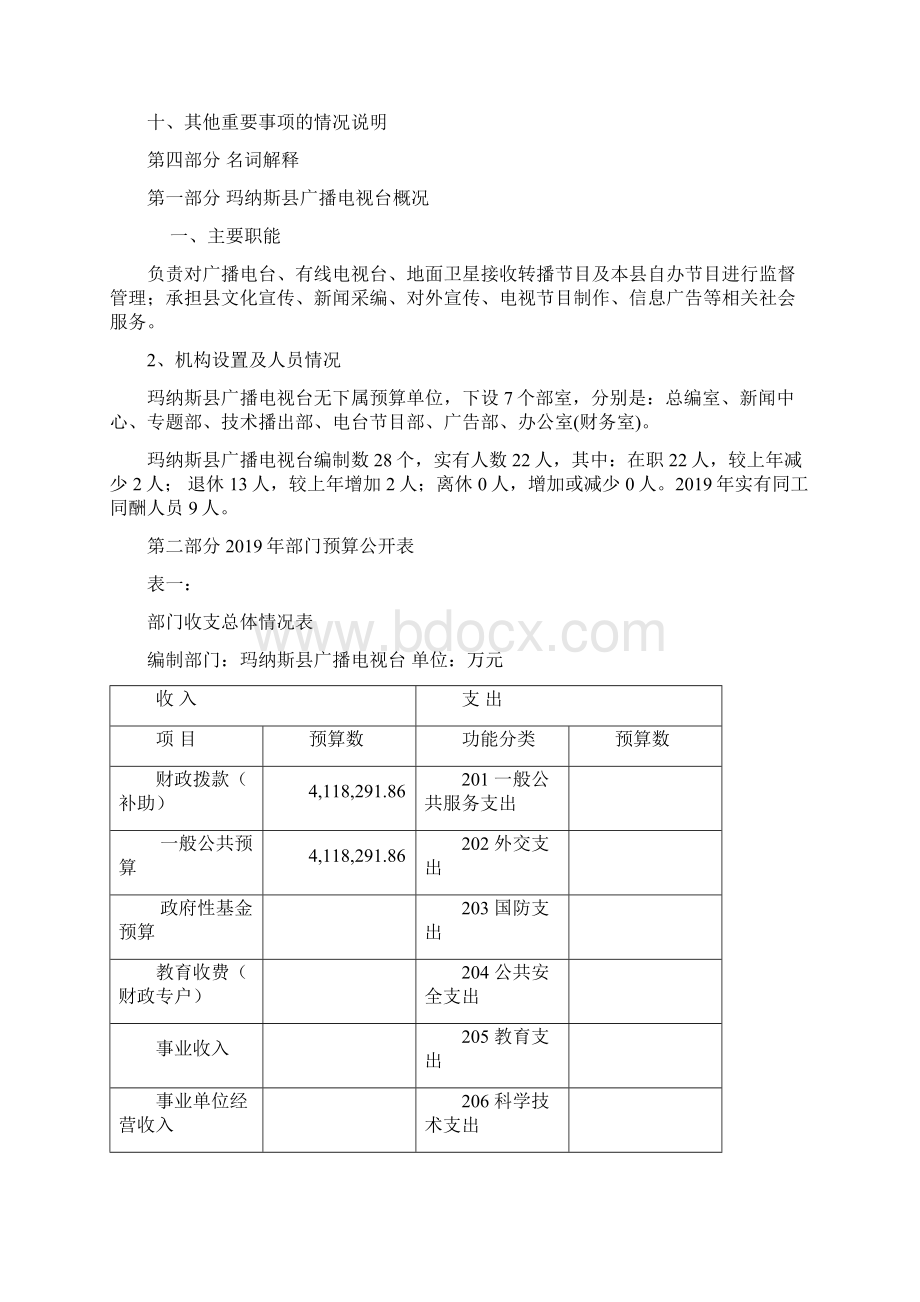 玛纳斯县广播电视台部门预算公开Word文件下载.docx_第2页