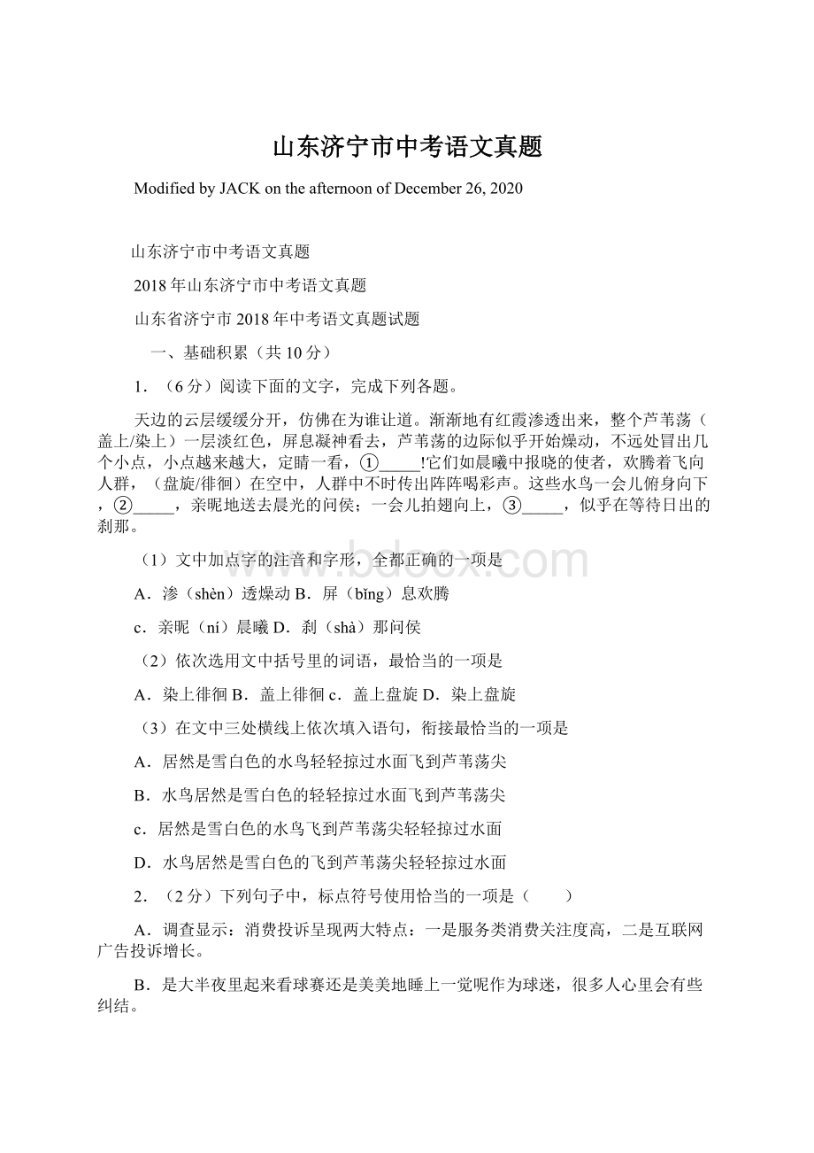 山东济宁市中考语文真题Word下载.docx_第1页