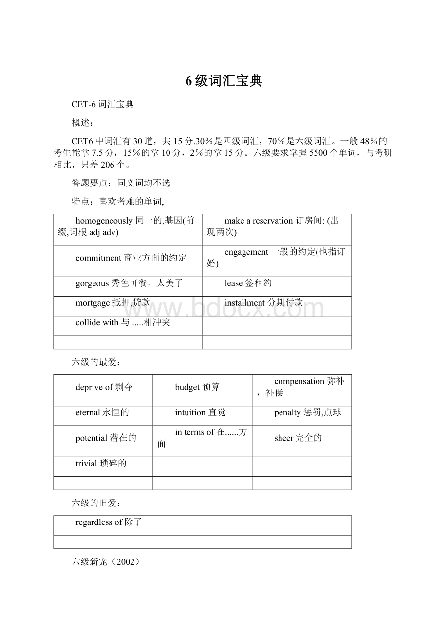 6级词汇宝典Word文件下载.docx_第1页