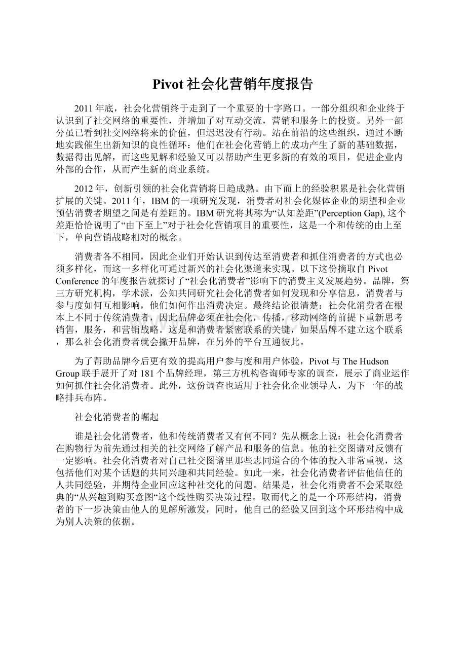 Pivot社会化营销年度报告文档格式.docx