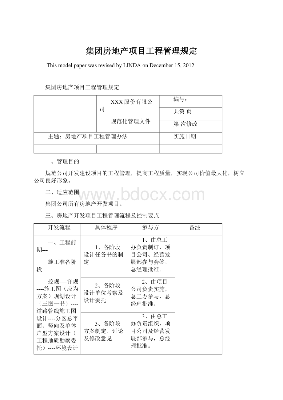 集团房地产项目工程管理规定.docx