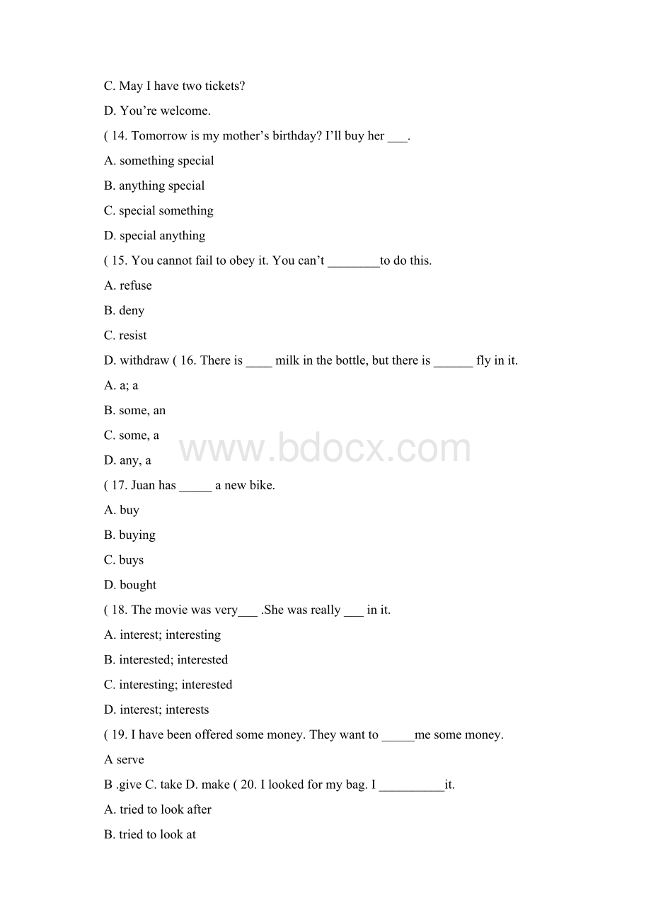 完整版新概念二unit1测试题.docx_第3页