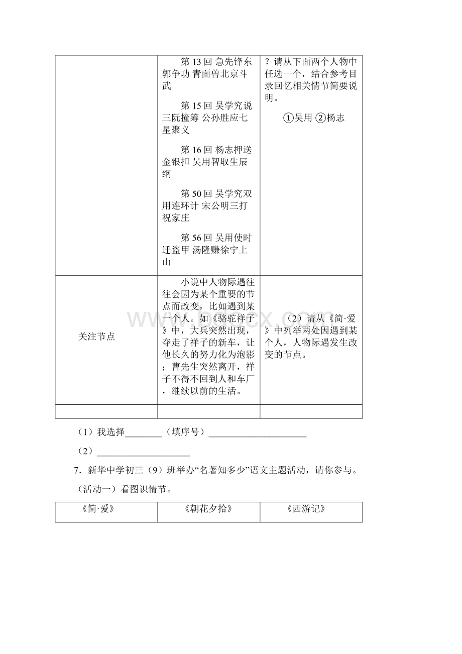 九年级名著试题《简爱》含答案知识点.docx_第2页