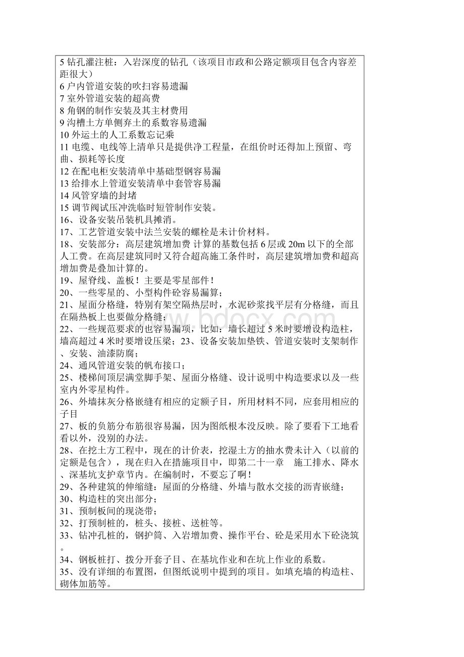 预算中容易丢项和漏算的地方Word文档下载推荐.docx_第3页