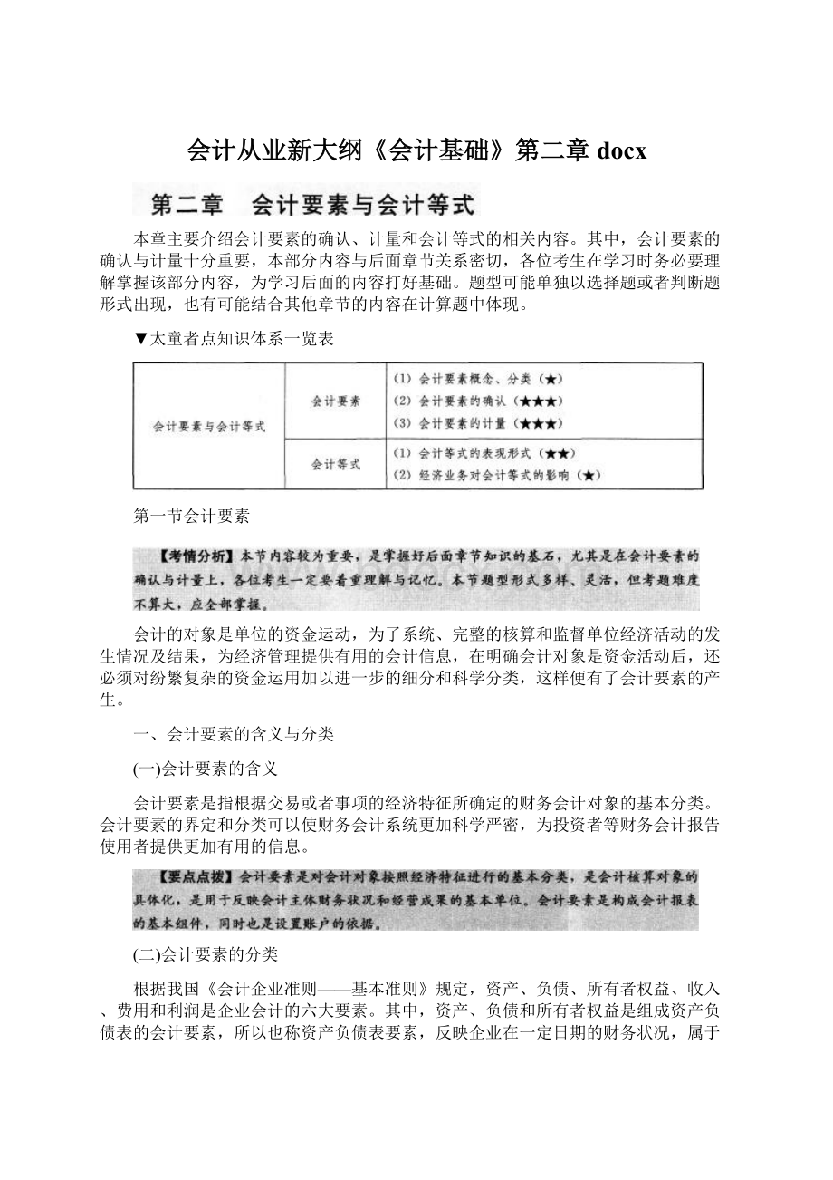 会计从业新大纲《会计基础》第二章docx.docx_第1页