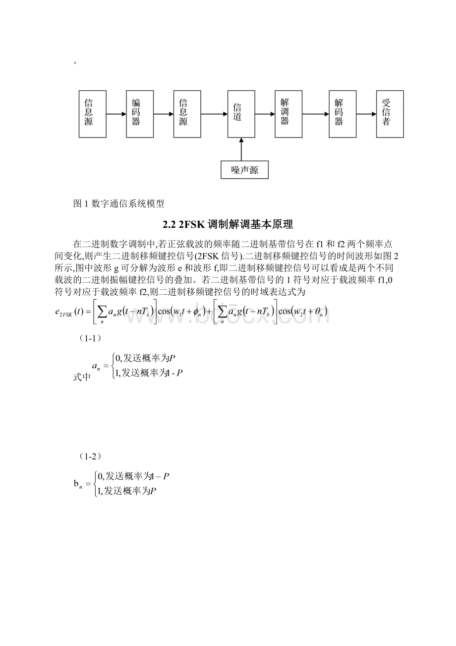 基于MATLAB的2FSK调制系统的设计1Word文件下载.docx_第2页