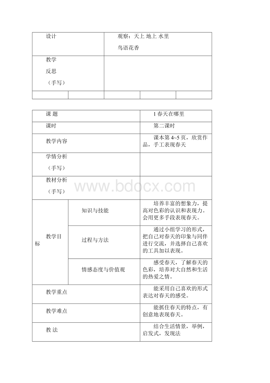 二年级美术集体备课记录表Word格式.docx_第3页