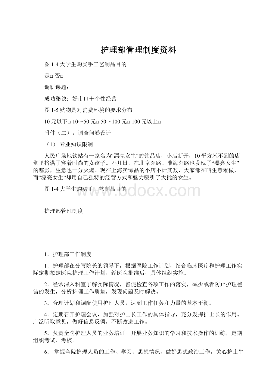 护理部管理制度资料文档格式.docx