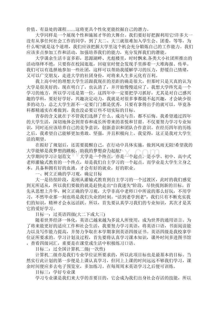 大学期间学习计划精编4篇.docx_第3页