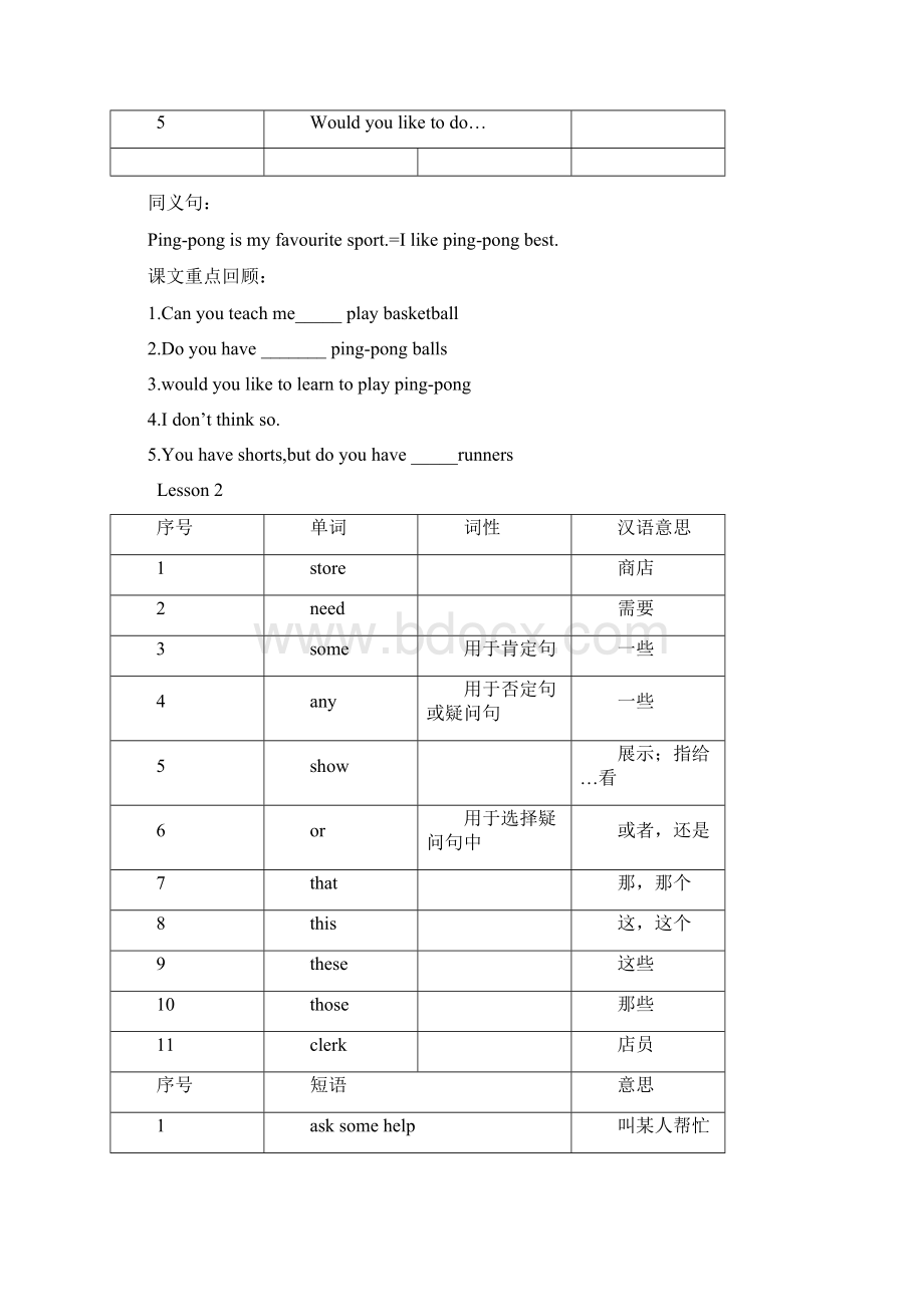 冀教版六年级下册英语重点词汇表.docx_第2页