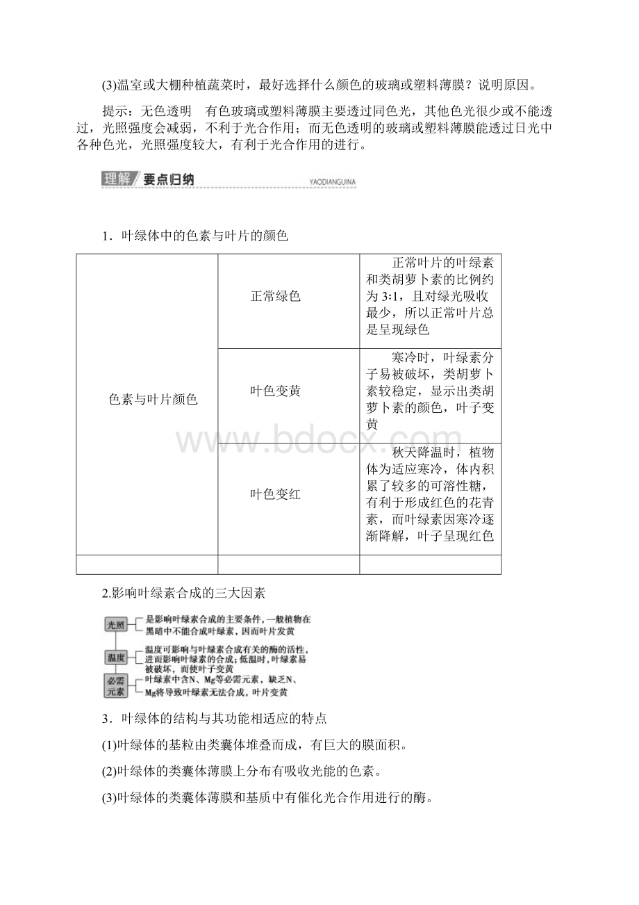 版 必修1 第3单元 第2讲 光合作用Ⅰ.docx_第3页