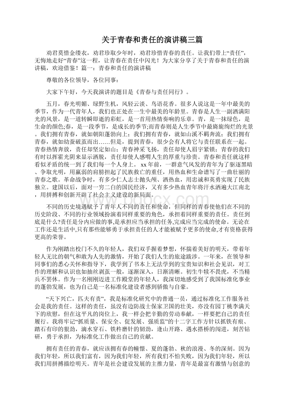 我责任演讲稿三篇Word文件下载.docx_第3页