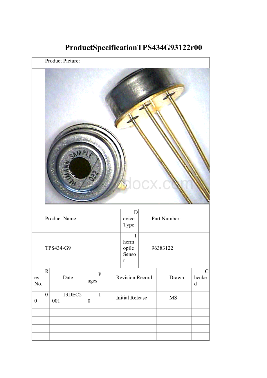 ProductSpecificationTPS434G93122r00.docx_第1页