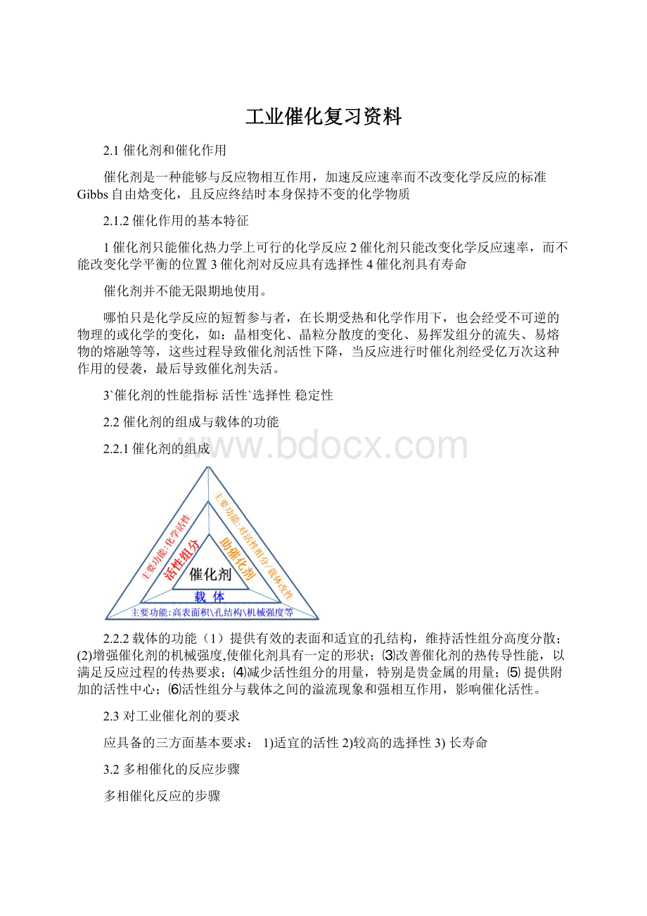 工业催化复习资料.docx