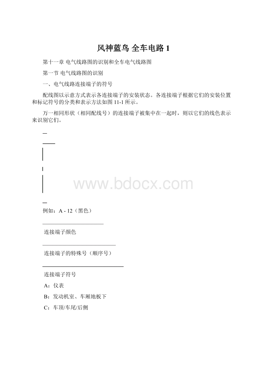 风神蓝鸟 全车电路1Word下载.docx