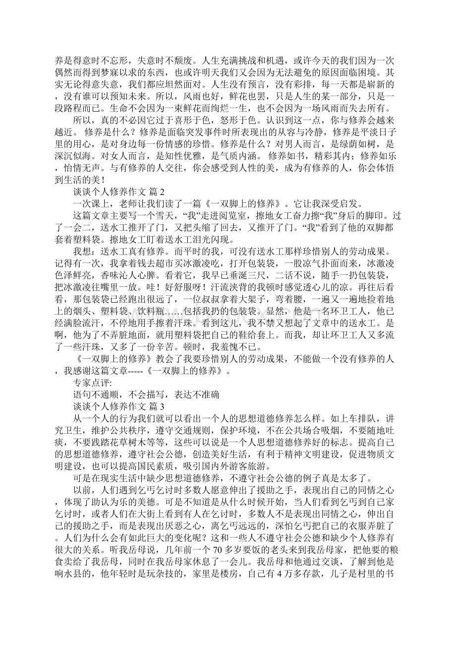 谈谈个人修养作文.docx_第2页