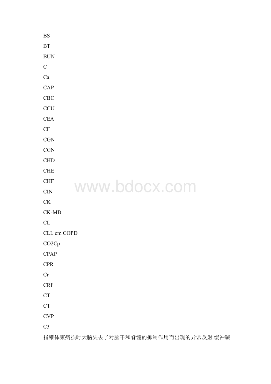 病历常见英文缩写及中文释义对照表精编版Word文档下载推荐.docx_第3页