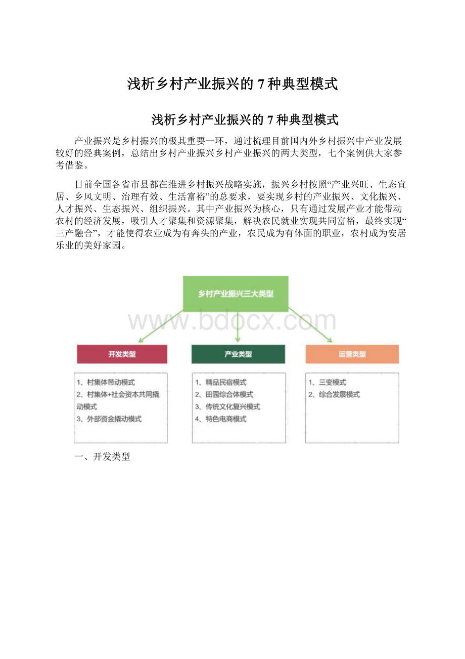 浅析乡村产业振兴的7种典型模式.docx