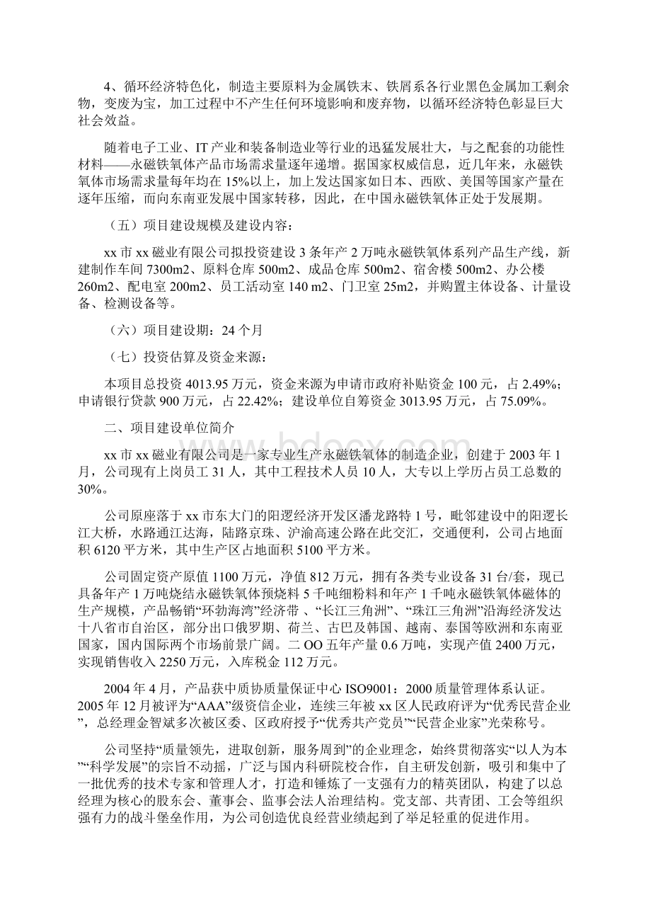 永磁铁氧体系列产品生产线项目可行性研究报告.docx_第2页