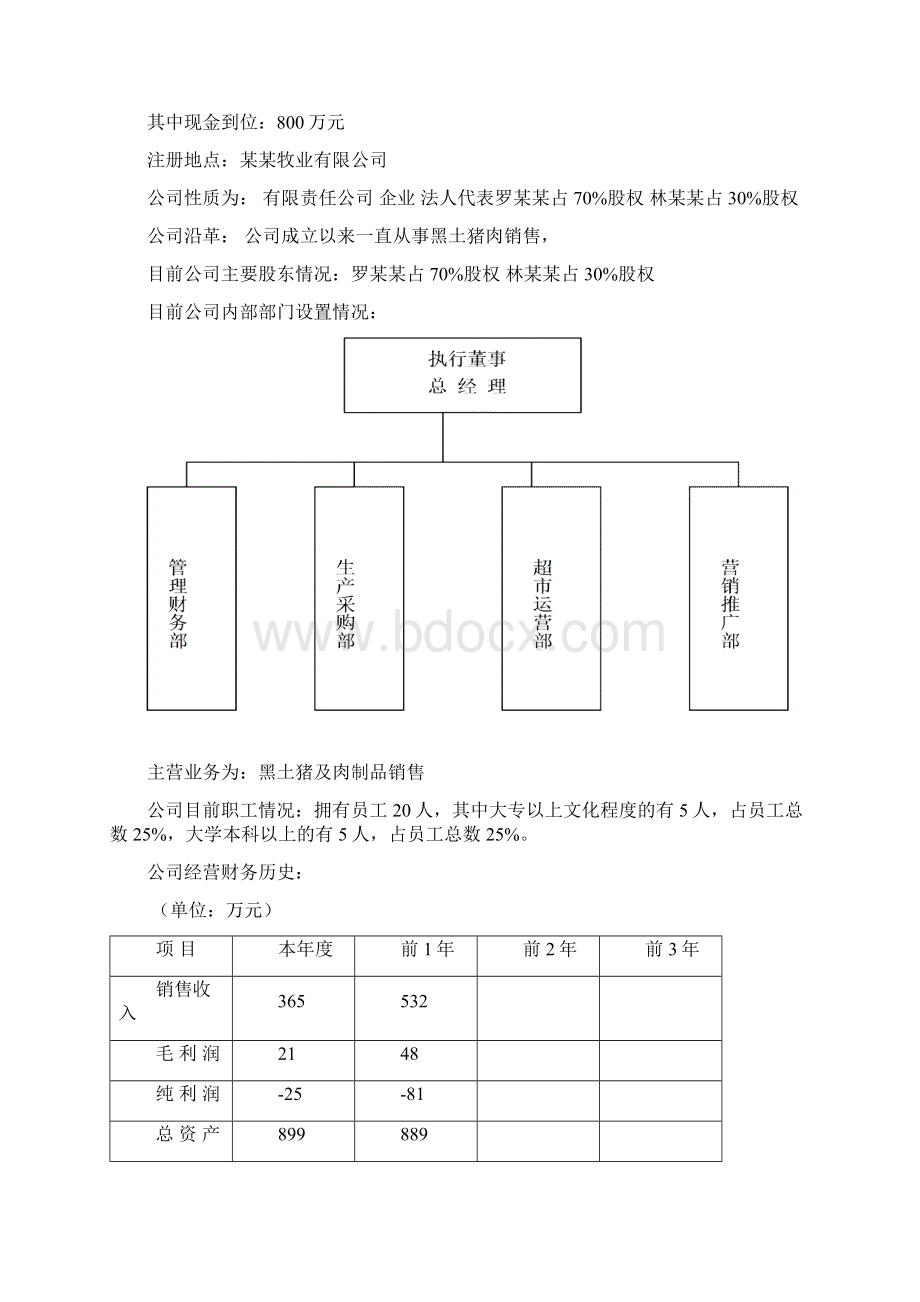 黑猪土猪肉制品项目商业计划书Word格式.docx_第2页