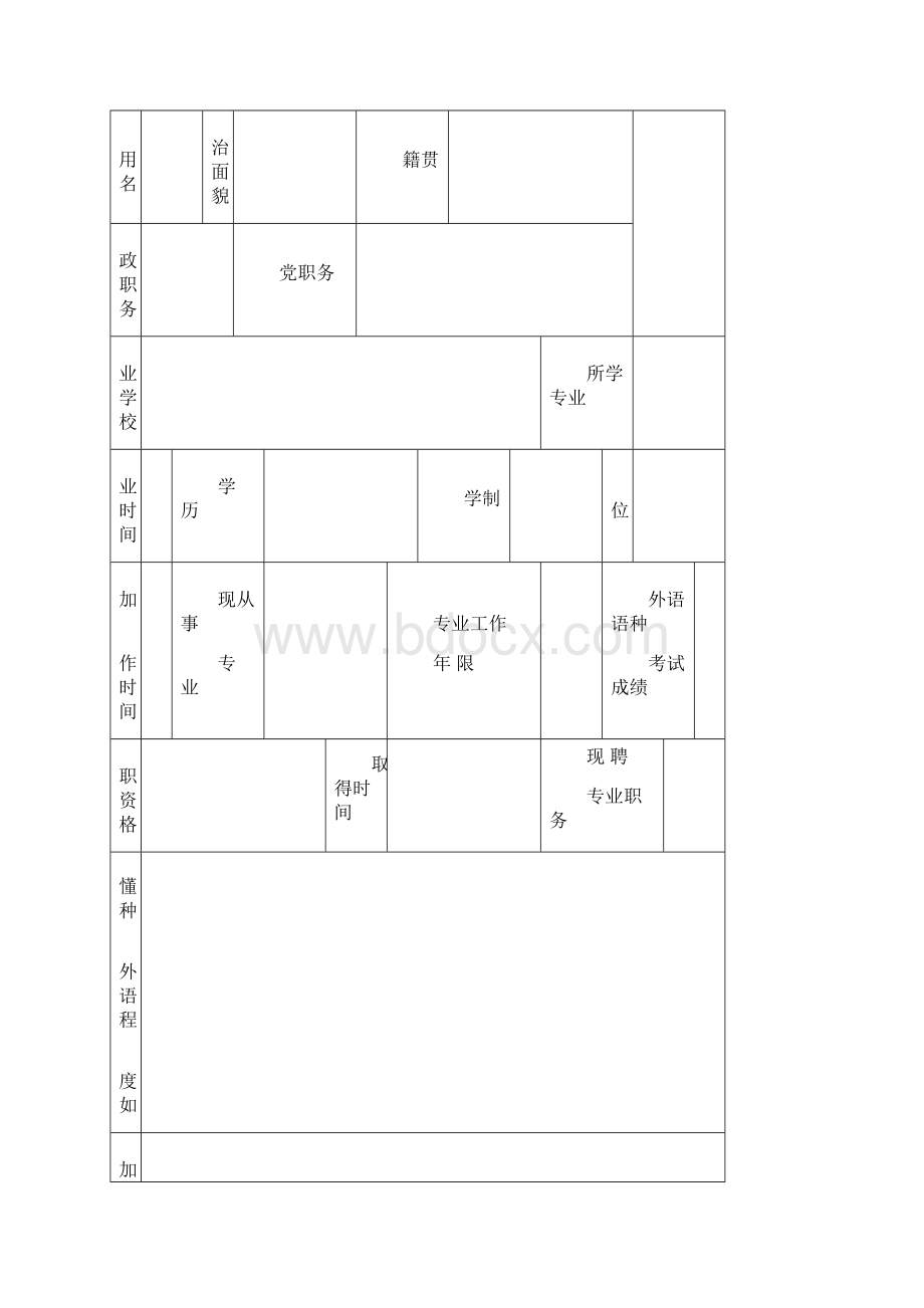 企业思想政治工作人员专业职务任职资格申报表.docx_第2页