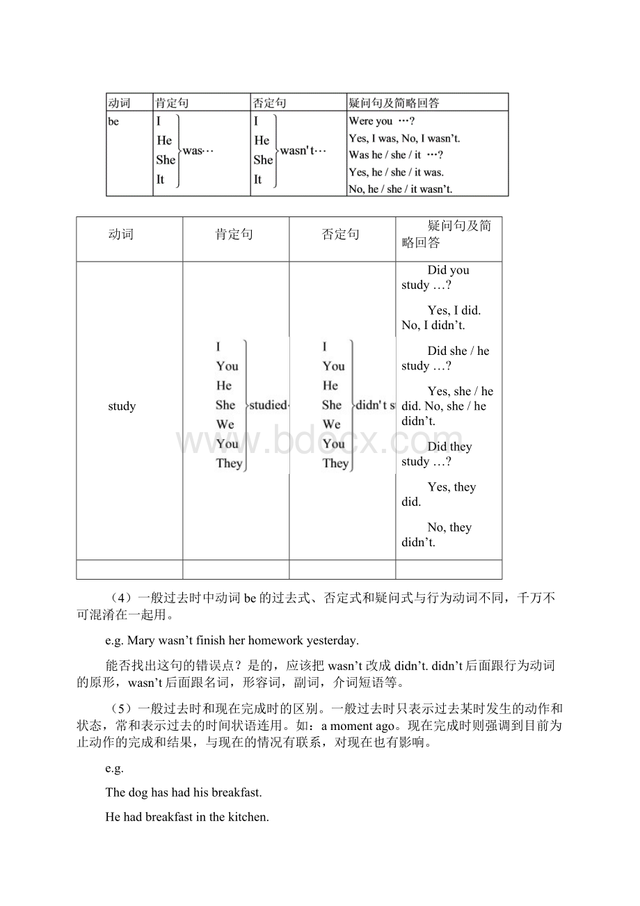 九年级英语复习一般过去时和现在完成时人教朗文版Word文档下载推荐.docx_第2页