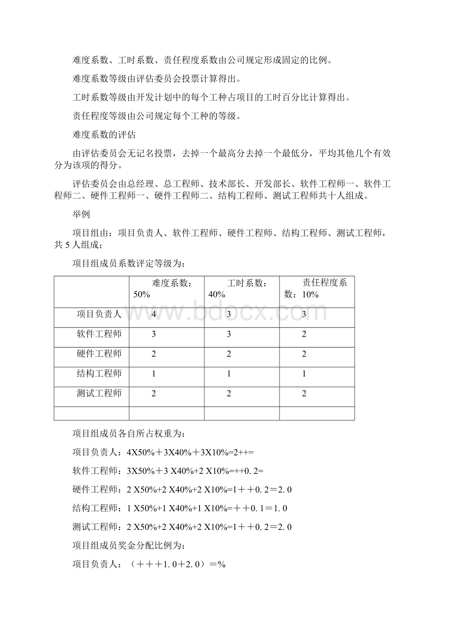 完整项目奖金分配奖励制度.docx_第3页