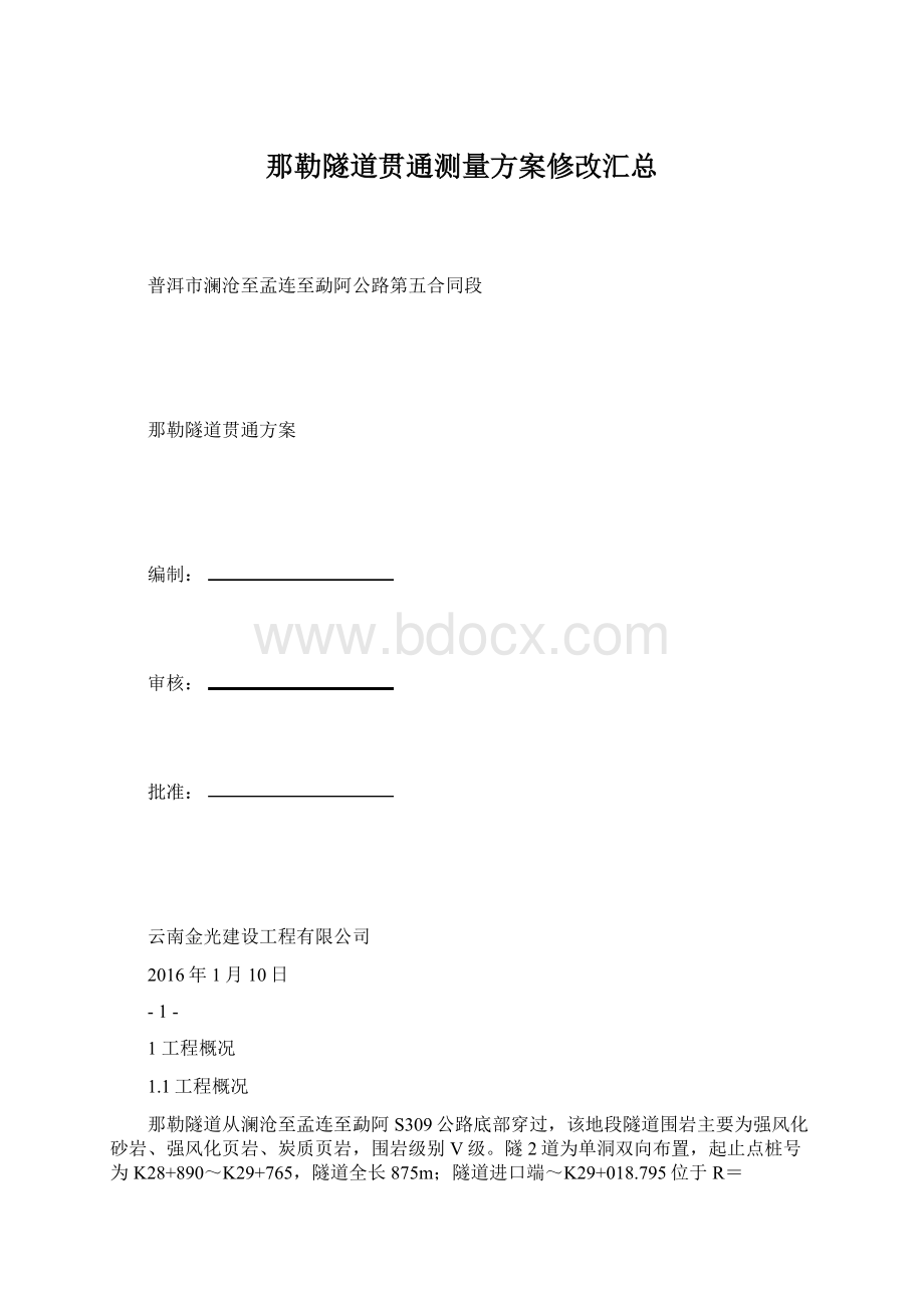 那勒隧道贯通测量方案修改汇总.docx_第1页