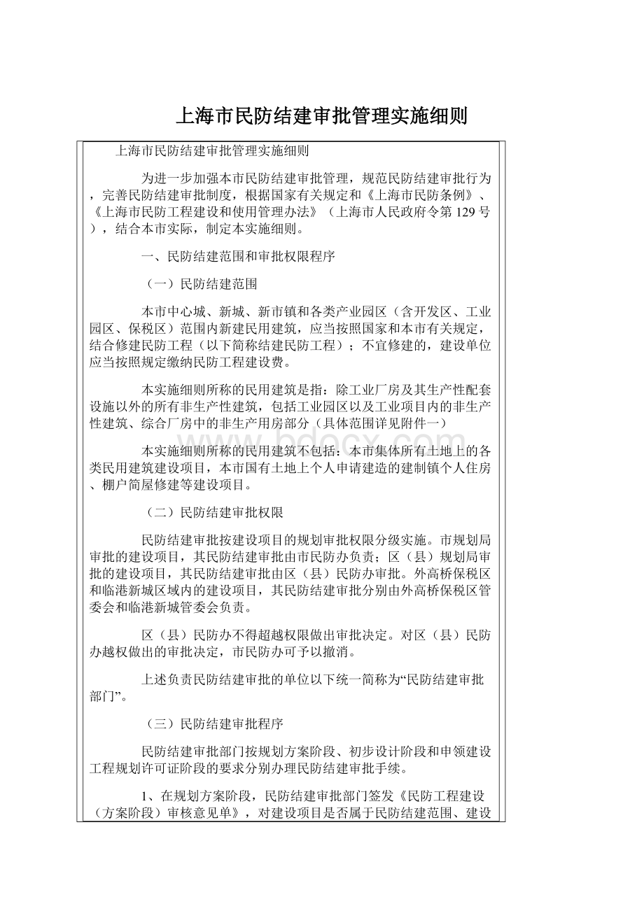 上海市民防结建审批管理实施细则Word格式.docx_第1页