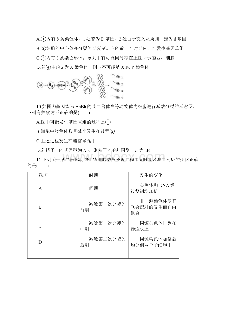 黑龙江省哈尔滨市第六中学届高三阶段考试生物试题含答案.docx_第3页