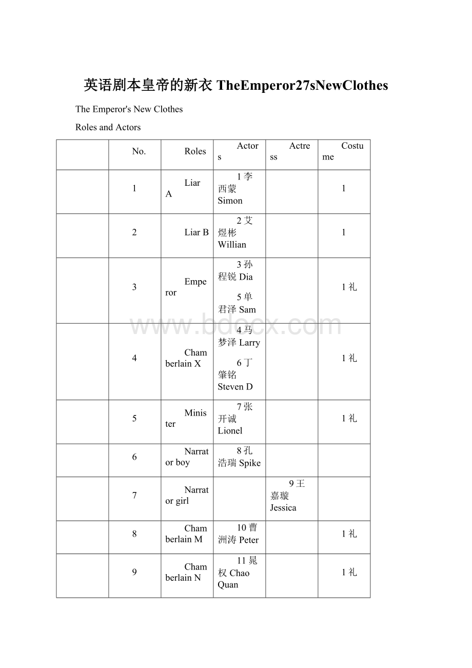 英语剧本皇帝的新衣TheEmperor27sNewClothes.docx