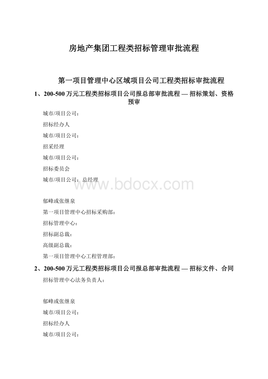 房地产集团工程类招标管理审批流程.docx