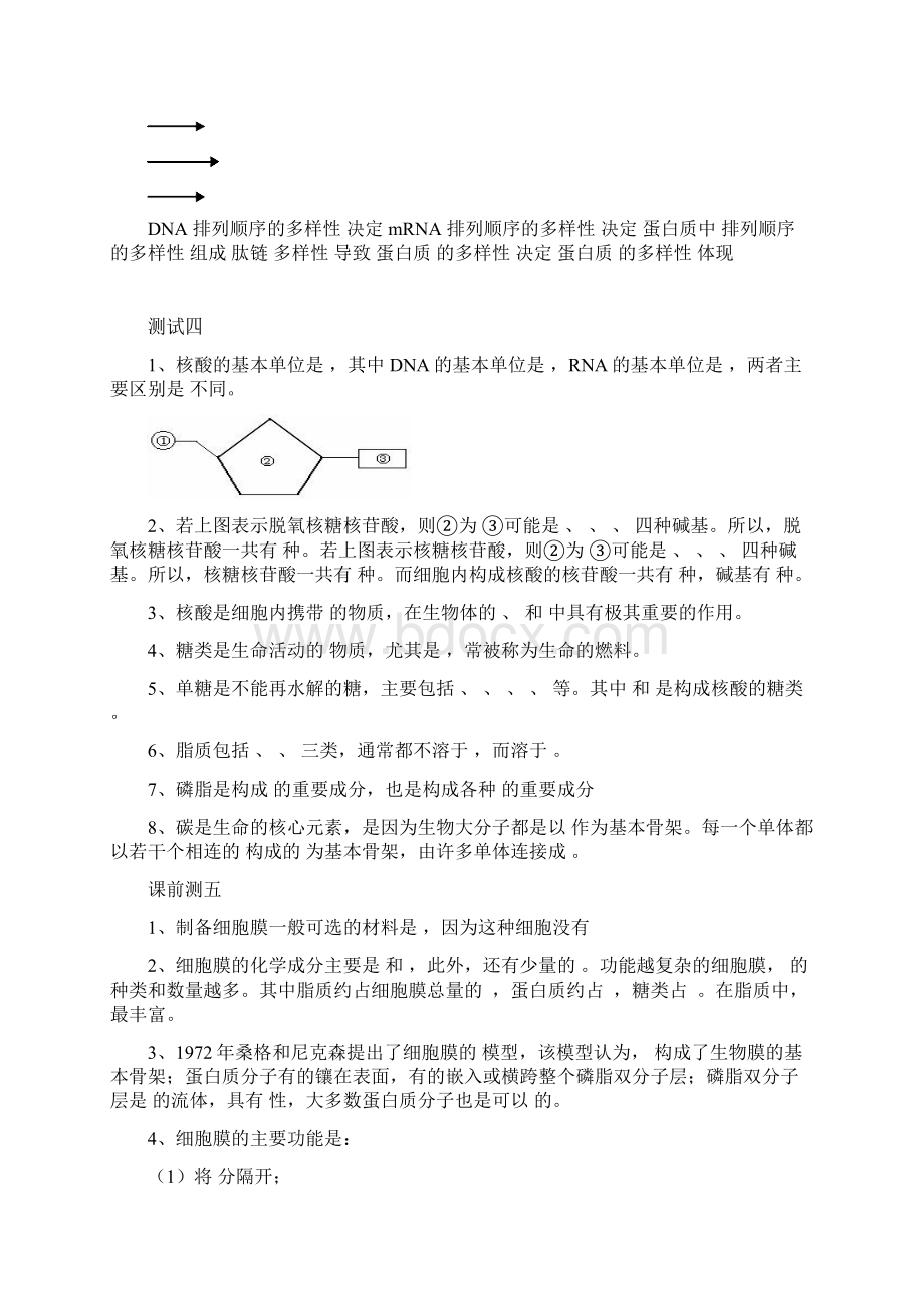 高三生物课前知识点小测试.docx_第3页