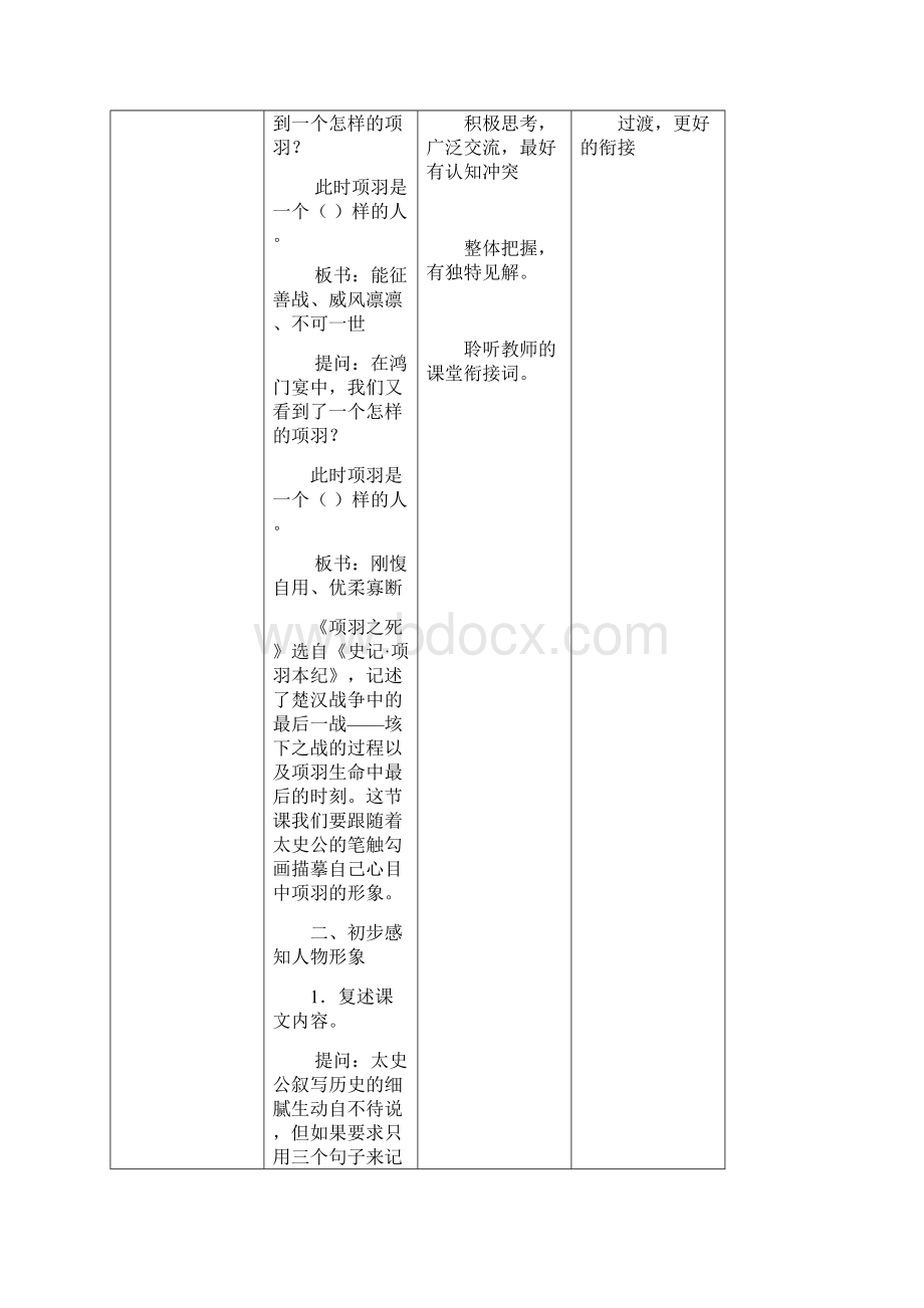 《项羽之死》教学设计Word文件下载.docx_第3页