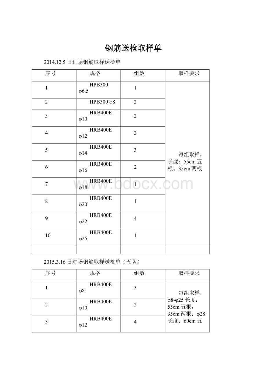 钢筋送检取样单Word文档下载推荐.docx_第1页