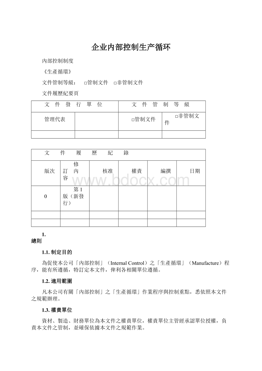 企业内部控制生产循环Word文档下载推荐.docx_第1页