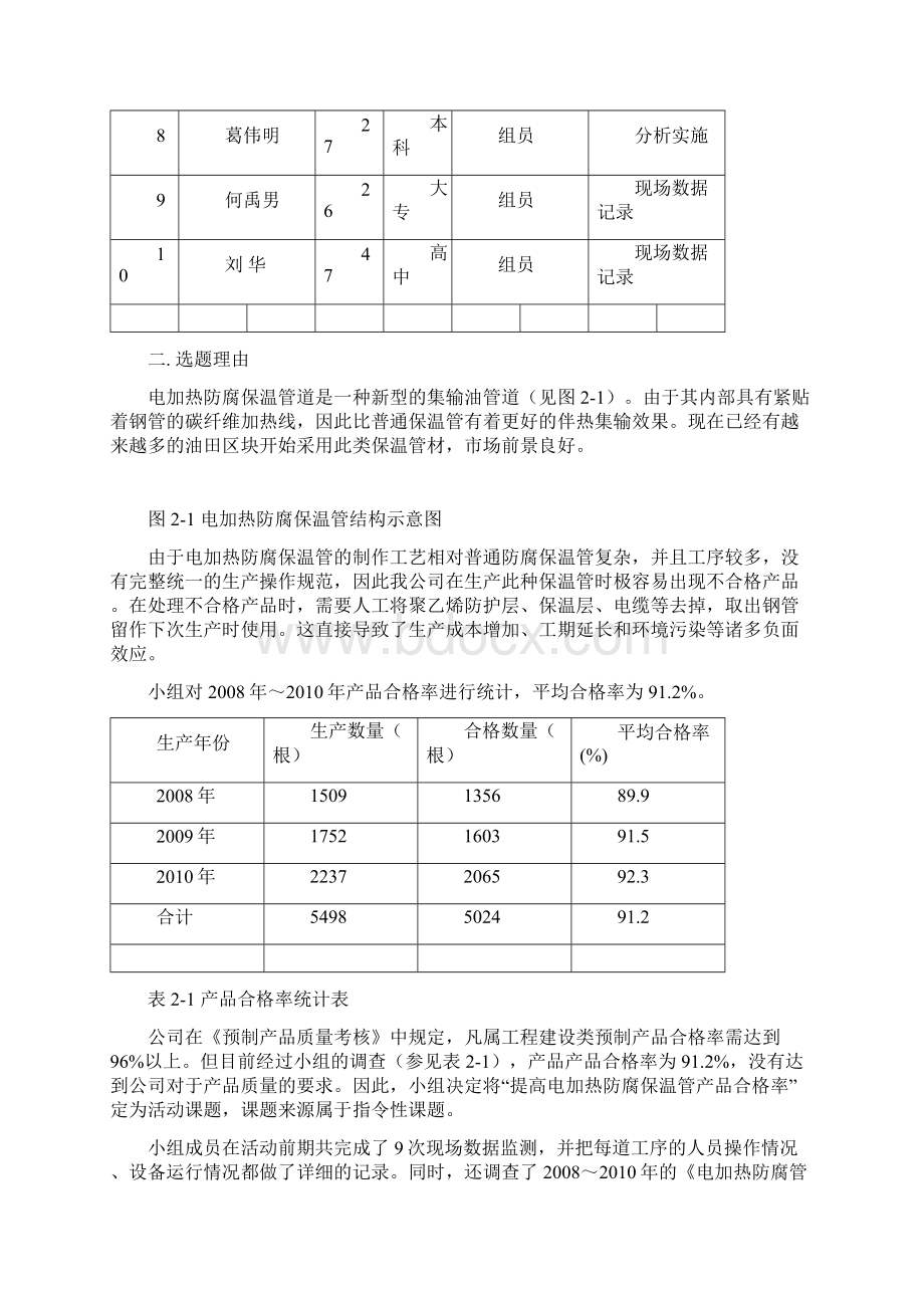 QC成果报告提高电加热防腐保温管产品合格率.docx_第3页