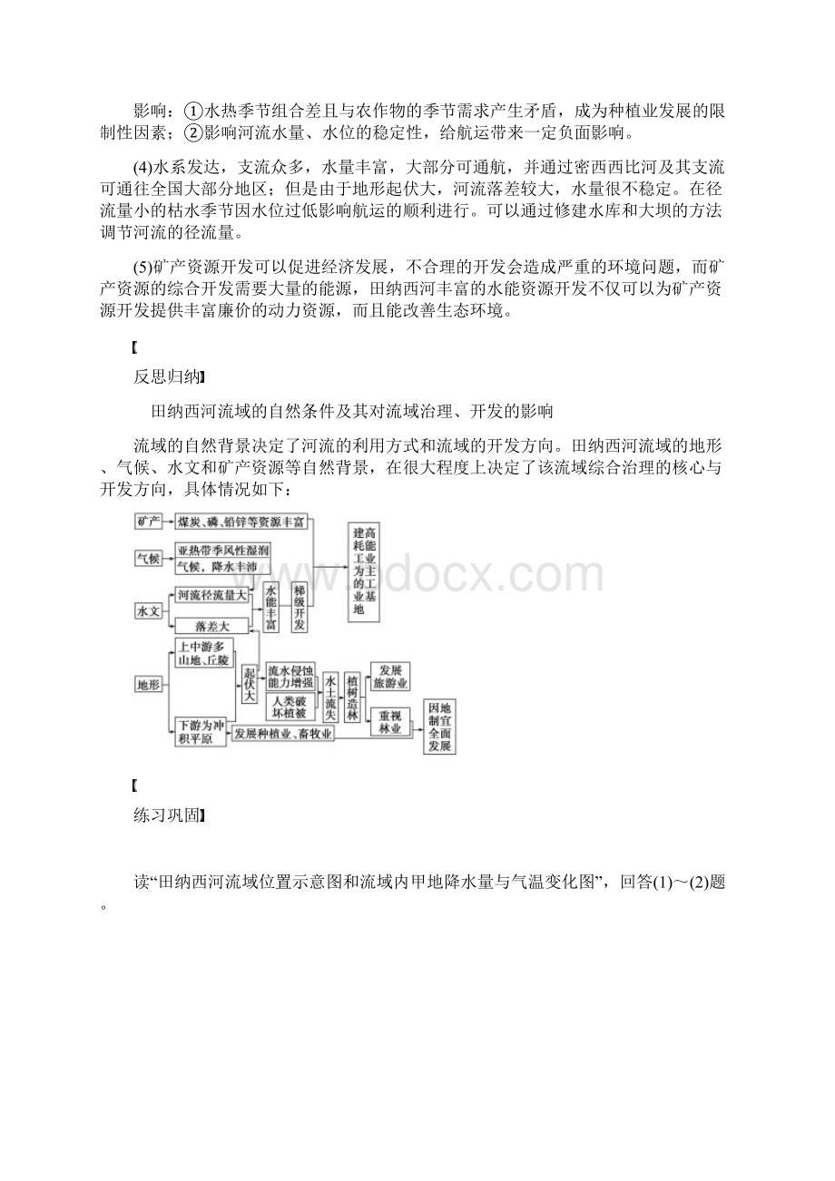 高中地理第二章第二节课时1田纳西河流域的自然概况和开发治理过程学案中图版必修3Word文档格式.docx_第3页