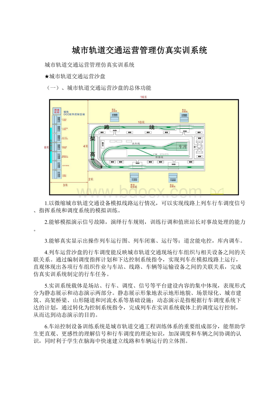 城市轨道交通运营管理仿真实训系统文档格式.docx_第1页