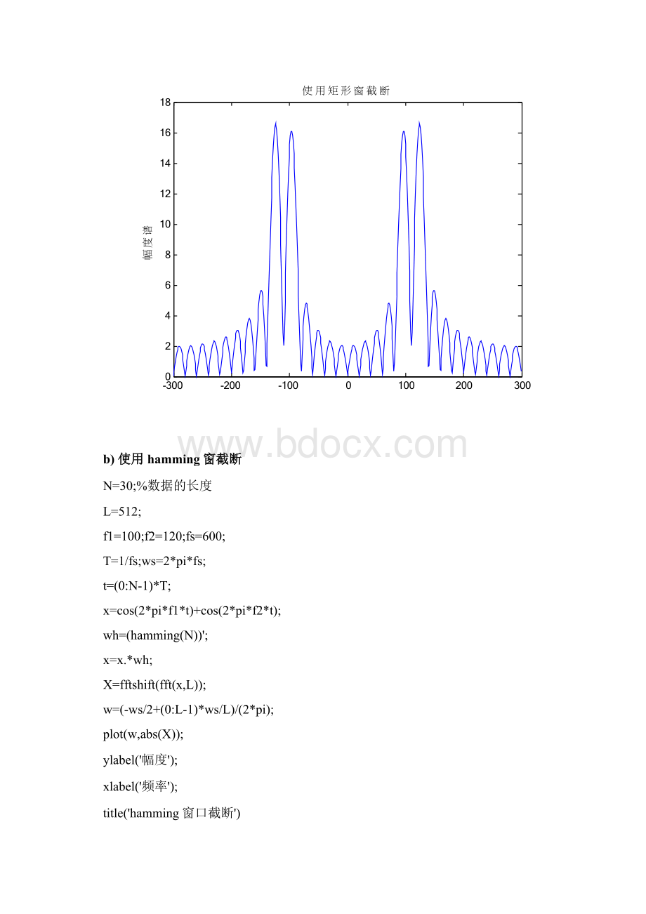 数字信号处理实验DFT分析连续信号频谱.docx_第3页