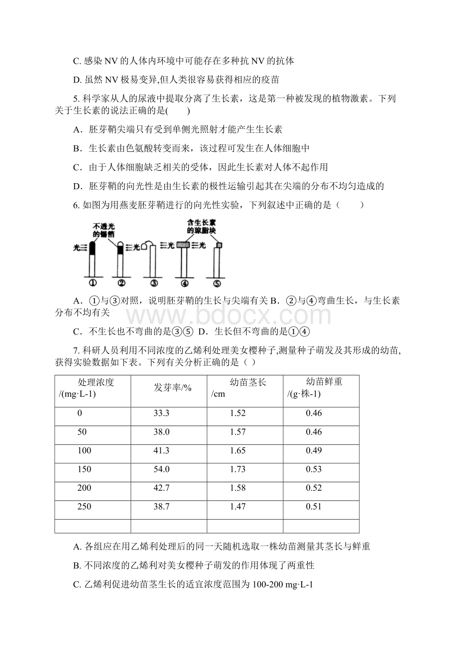 六合高级中学生物期末卷选修Word下载.docx_第2页